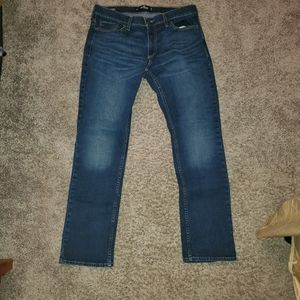 blue denim hollister jeans